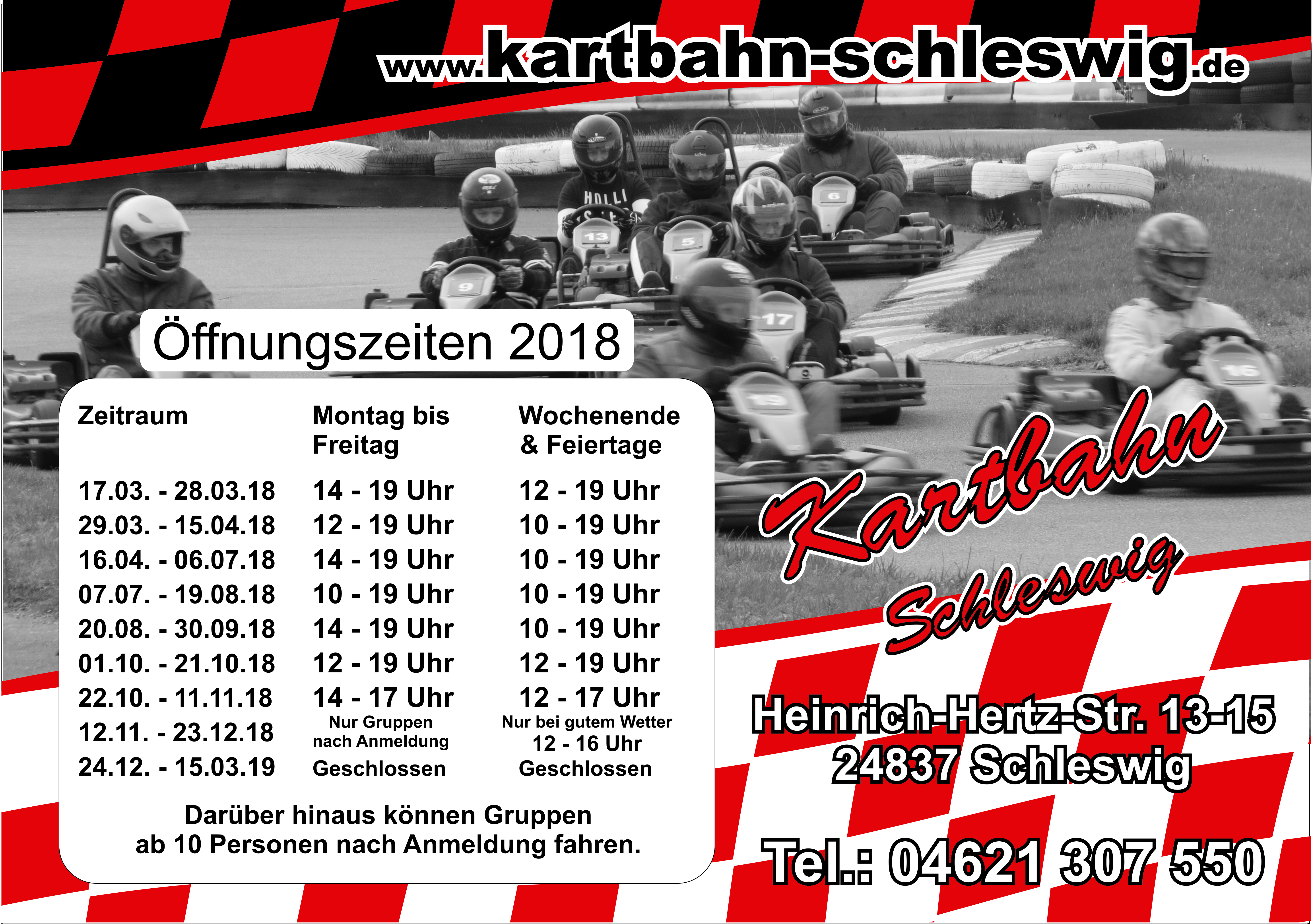 Kartbahn Anzeige quer